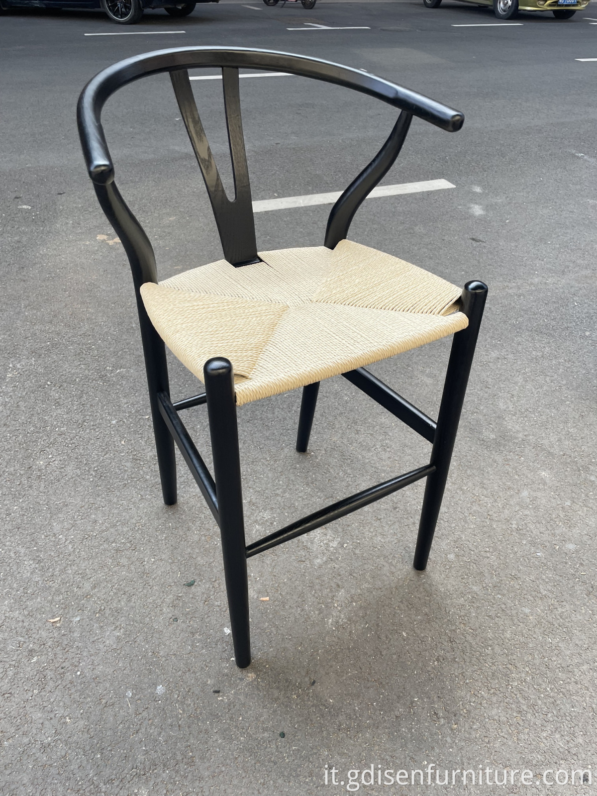 Vendita a caldo Design europeo Mobili da bar Y sedia in legno sgabello in legno massiccio
